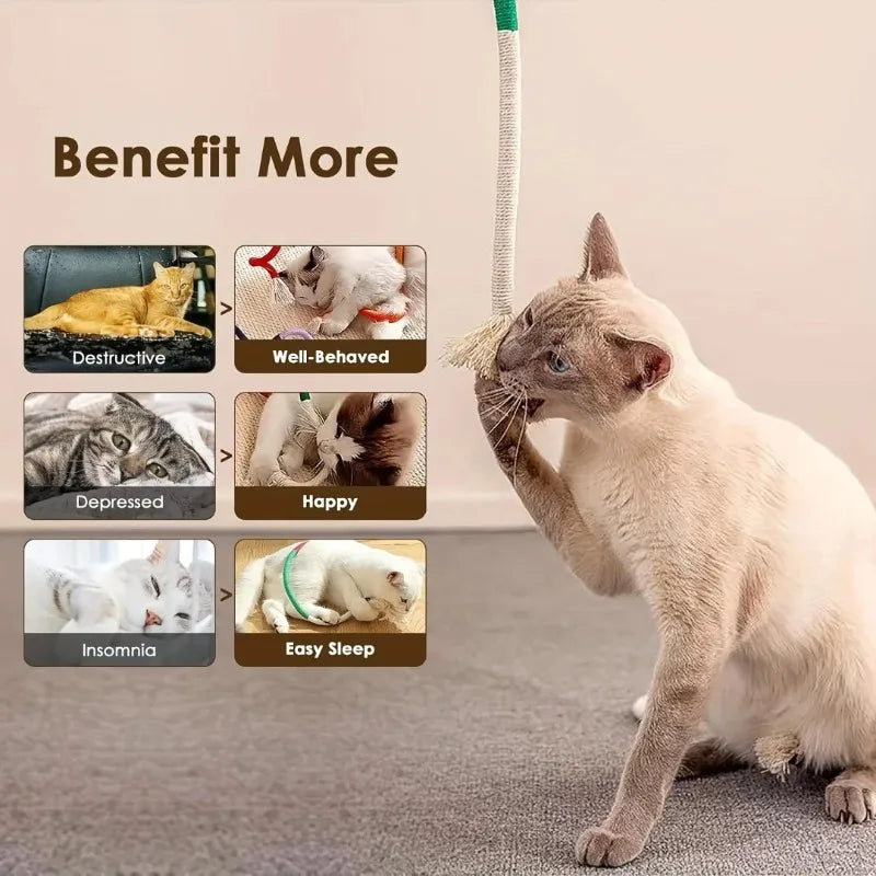 Natural Sisal Catnip Rope Toy for Cats