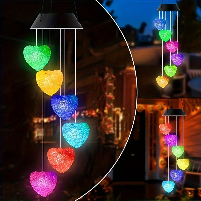 Solar-Powered Color-Changing Wind Chime