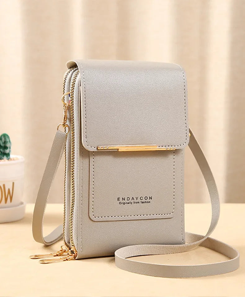 Women's Crossbody Wallet Bag with Touchscreen Phone Pocket