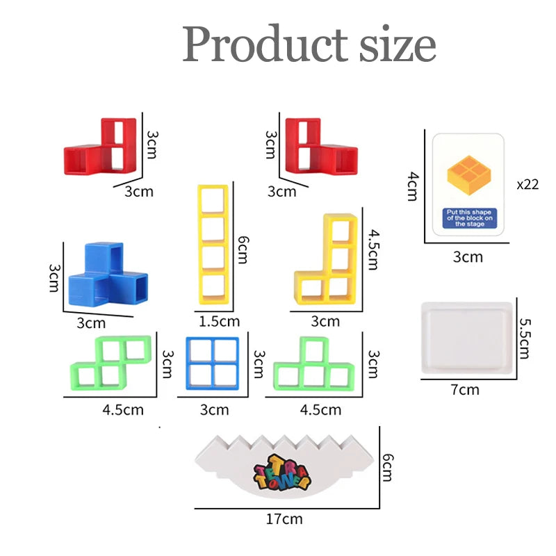 Stacking Tower Balance Game – Family Building Blocks Set