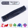 A dark grey set of 100 chenille pipe cleaners for crafting.