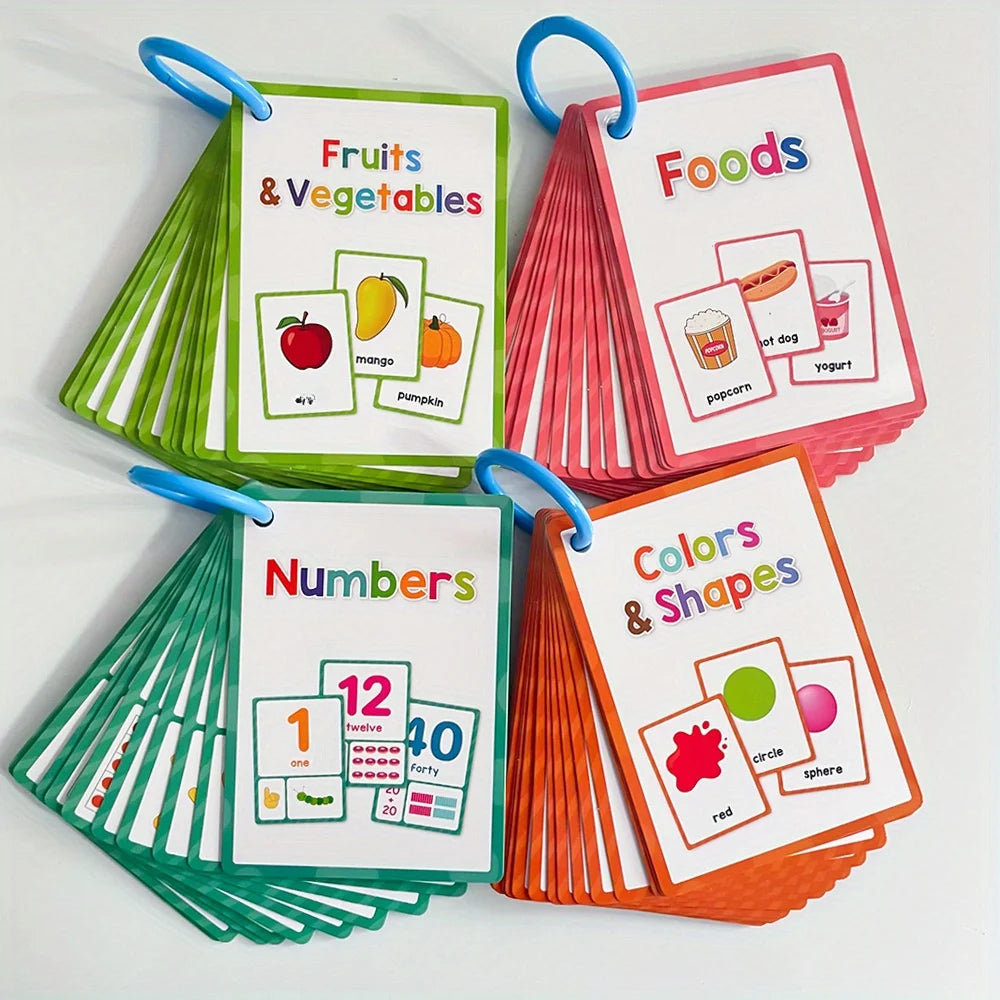 Early Learning Flash Cards for Kids – Colors, Shapes, Numbers, Fruits, Vegetables & Food