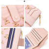 Compact PU Leather Wallet for Women with Card Slots and Coin Pocket