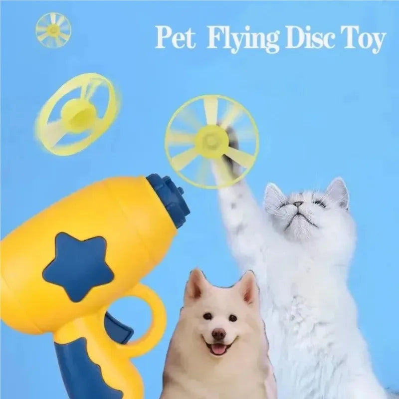 Interactive Cat Launcher with Flying Disc