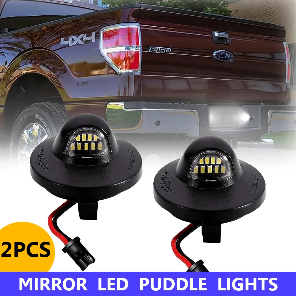 Zwei Sets Spiegel-LED-Puddle-Lichter für LKW und SUVs