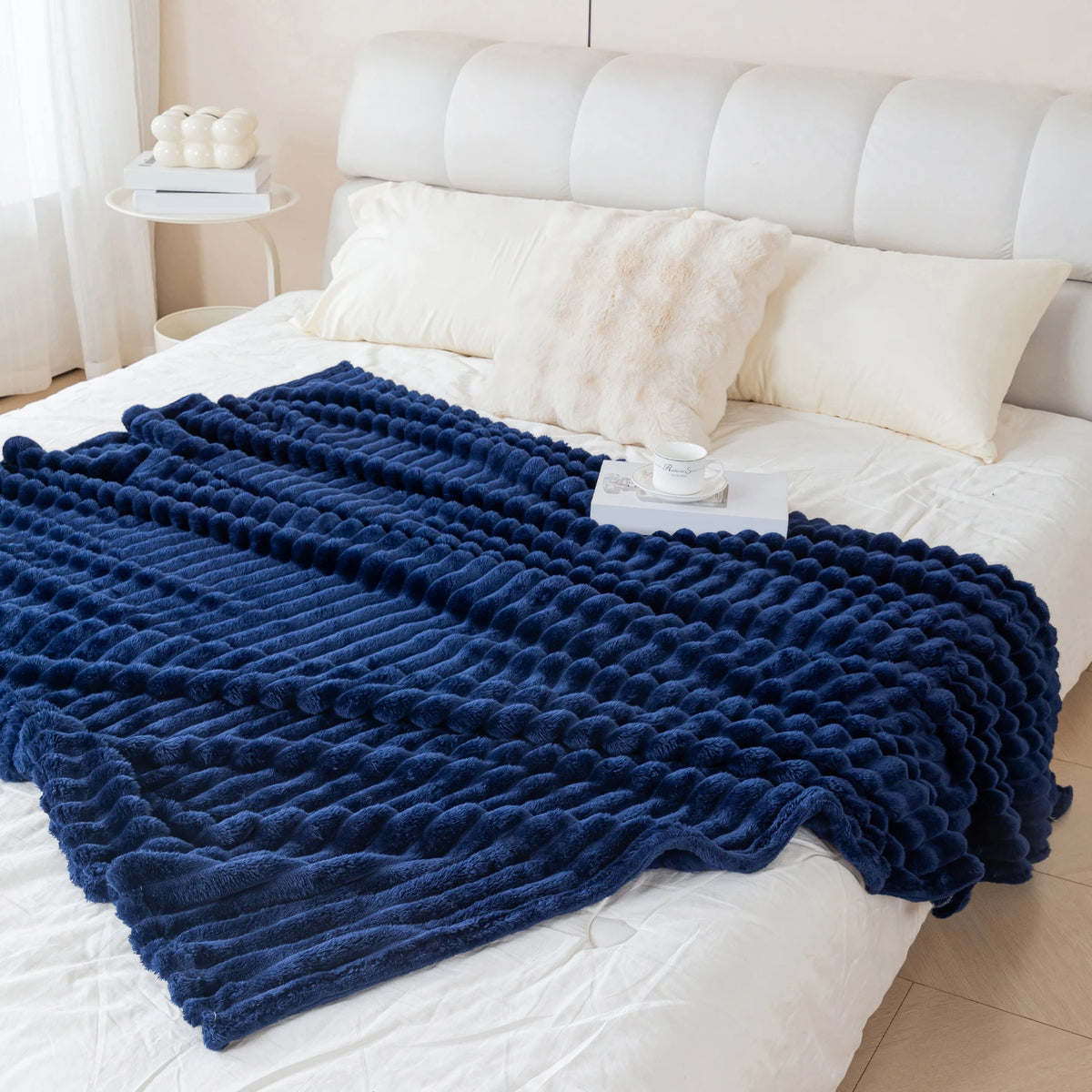 Ultra-Soft Striped Flannel Throw Blanket