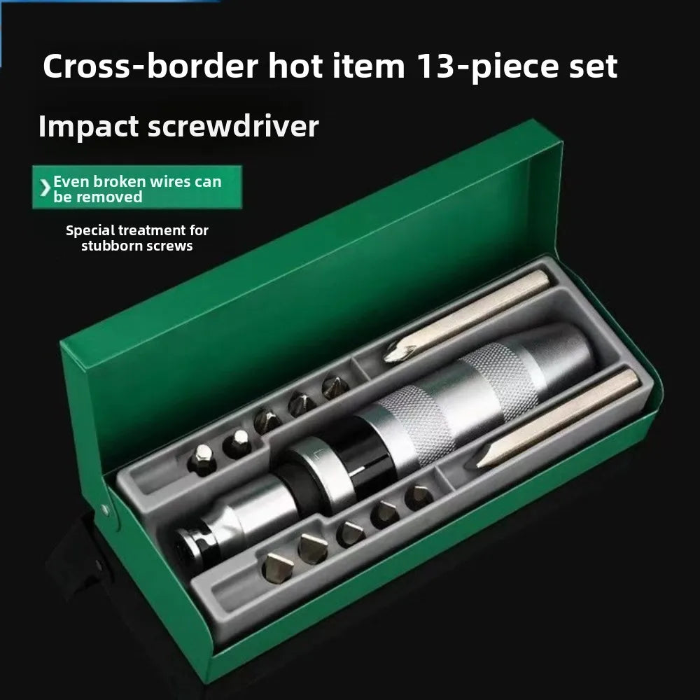 13-Piece Impact Screwdriver Kit for Stubborn Screws