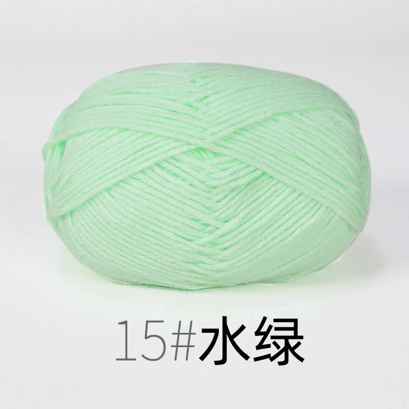 4-Ply Soft Cotton Blend Yarn for Knitting and Crochet