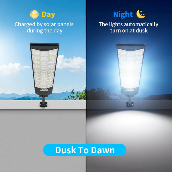 Lampe de rue solaire tout-en-un avec télécommande