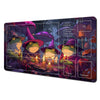 Fantasy Card Playmat with Rabbit Archer & Raccoon Design