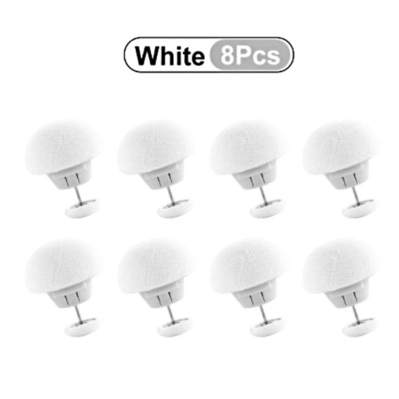 White anti-slip bedsheet quilt clips in a set of eight