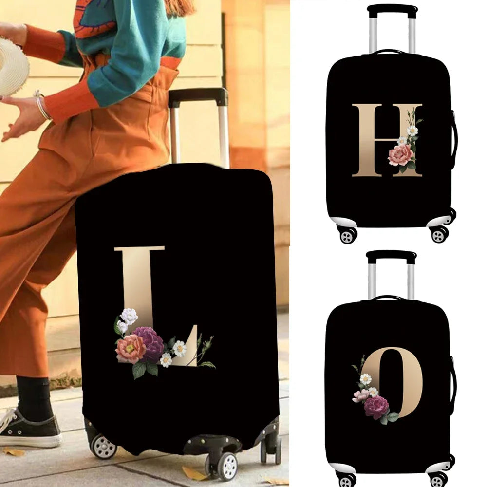 Gold Letter Series Elastic Luggage Cover