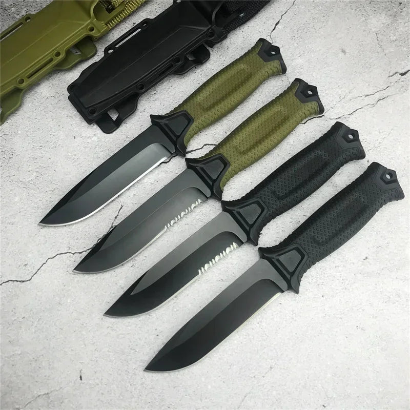 Full Tang Fixed Blade Knife with Ergonomic Rubber Handle