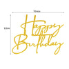 Golden Acrylic Happy Birthday Cake Topper