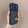 Frosted Clear Magnetic Case for iPhone with Non-Slip Bumper