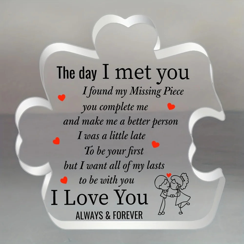 I Love You Acrylic Puzzle Desktop Keepsake
