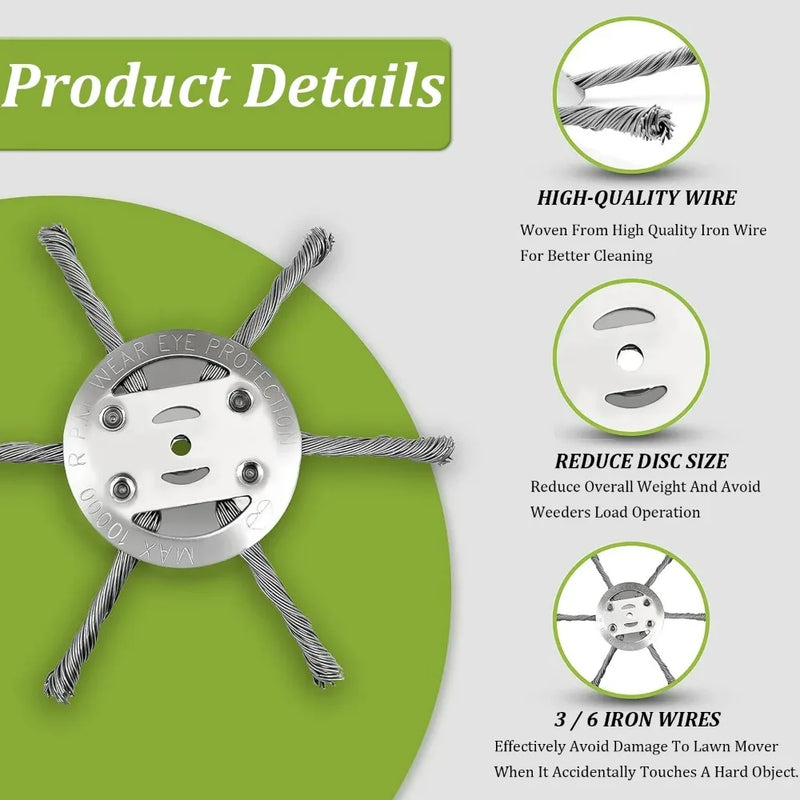 Steel Wire Grass Trimmer Head for Brushcutters