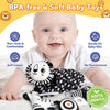 Soft Car Seat & Stroller Toy Set with Mirror, Crinkle, and Squeaky Sounds