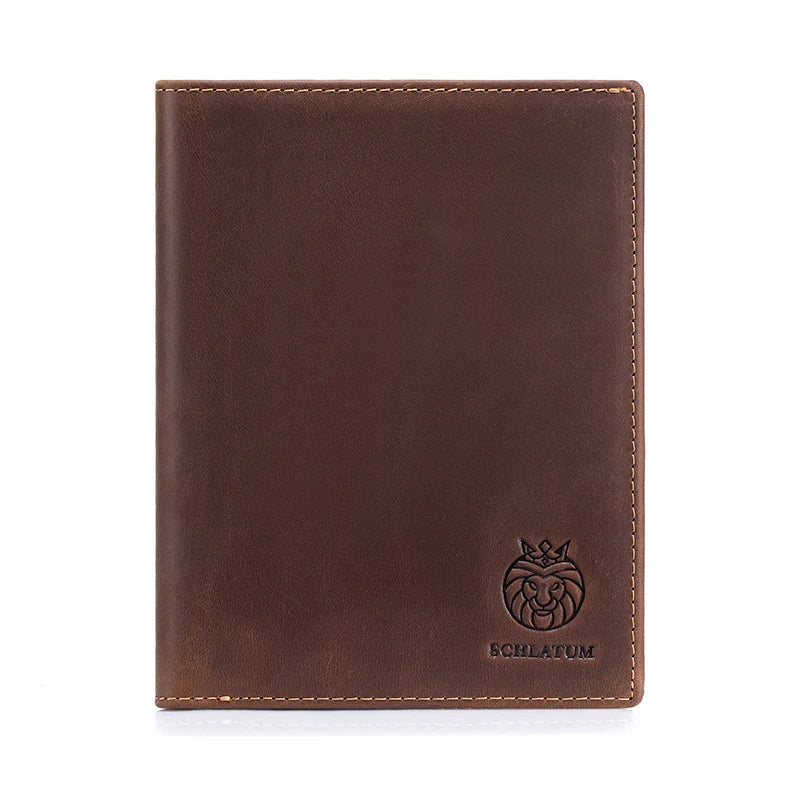 Vintage Genuine Leather Passport Holder with RFID Blocking