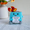 Handmade Crochet Dumpster Fire Doll – Funny Emotional Support Decor