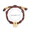 Pulsera con Nudo Inicial de Oro de 14K