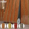 Peel and Stick Wood Slat Wallpaper with Gold Trim