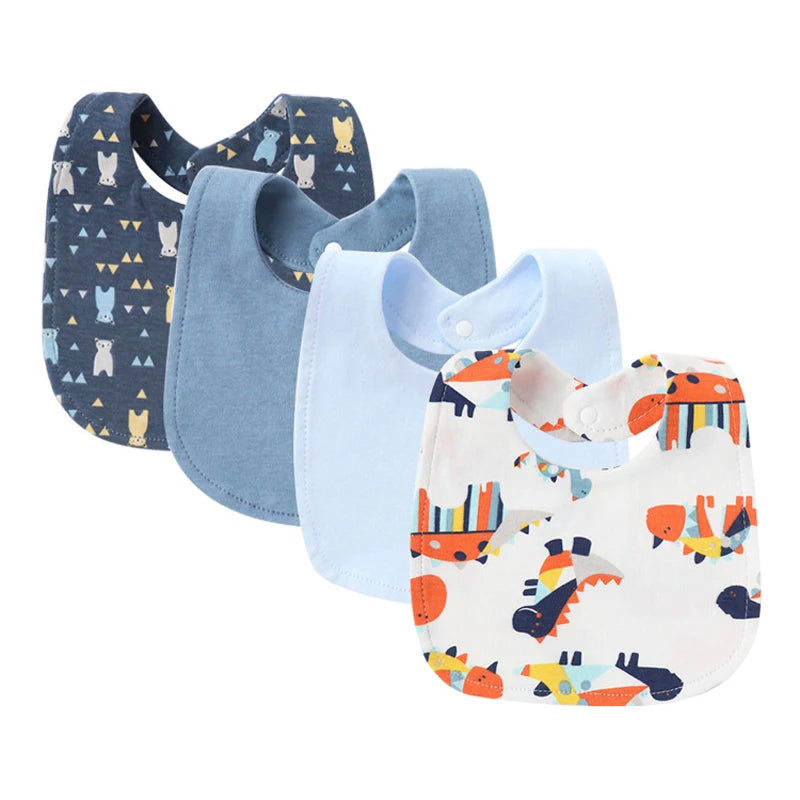 100% Cotton Baby Bibs Set for Newborns