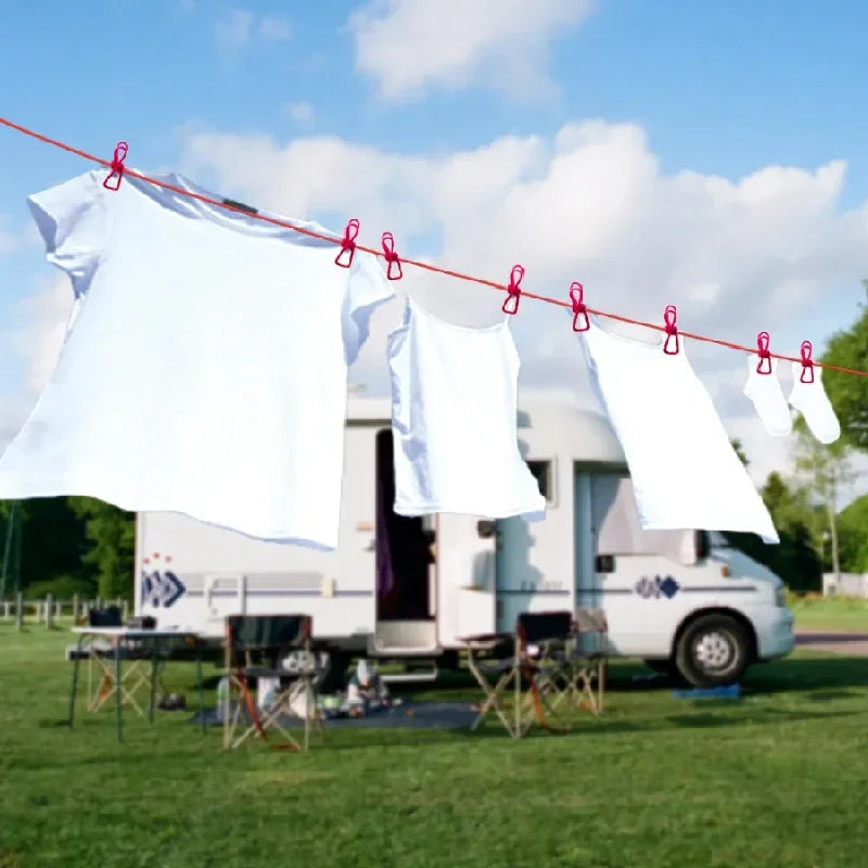 Retractable Travel Clothesline with 12 Clips
