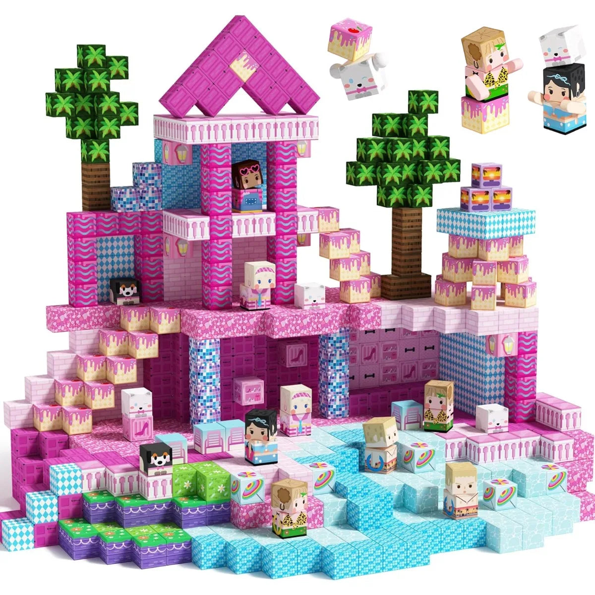 Magnetic Building Blocks Castle & Villa Set