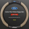 Carbon Fiber Steering Wheel Cover for Ford Models