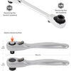 Compact Double-Ended Ratchet Wrench with Quick-Release Sockets