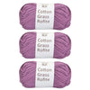 Natural Cotton Raffia Yarn – 3 Ball Set for Crochet, Knitting & Crafting