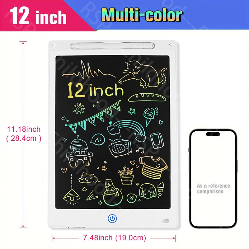 12-Inch LCD Writing Tablet for Kids – Reusable Electronic Drawing Board