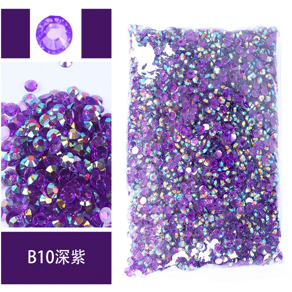 Jelly AB Flatback Resin Rhinestones (2-6mm)