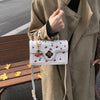Cherry Print Crossbody Bag with Top Handle