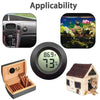 A mini digital hygrometer thermometer showing a temperature of 86.9°F and 73% humidity, displayed in various contexts.