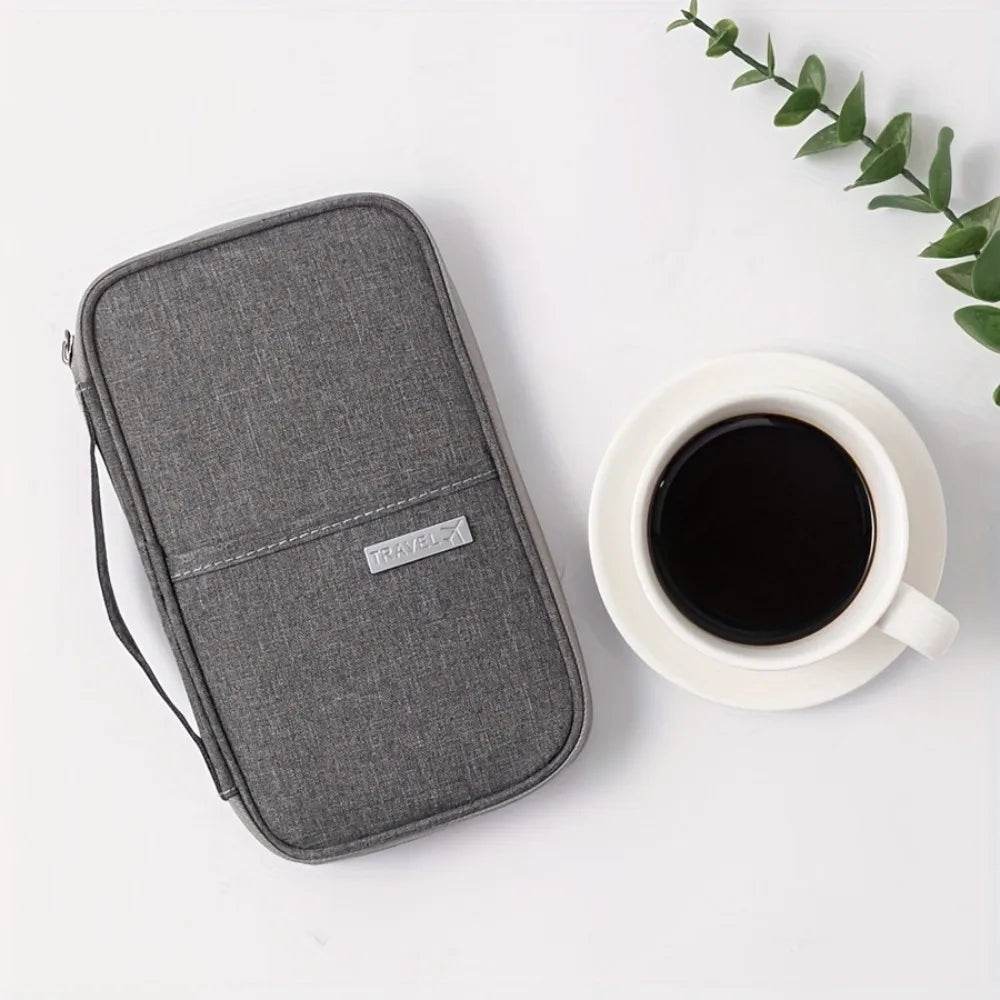Travel Passport Holder with RFID Zipper Closure