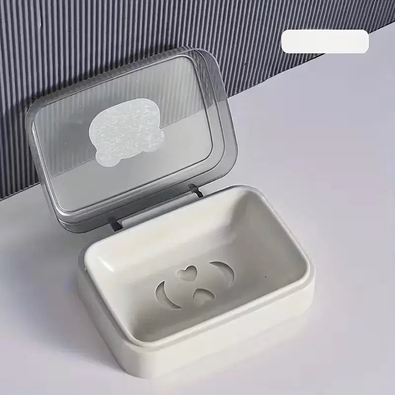 Dustproof Drainage Soap Dish with Lid