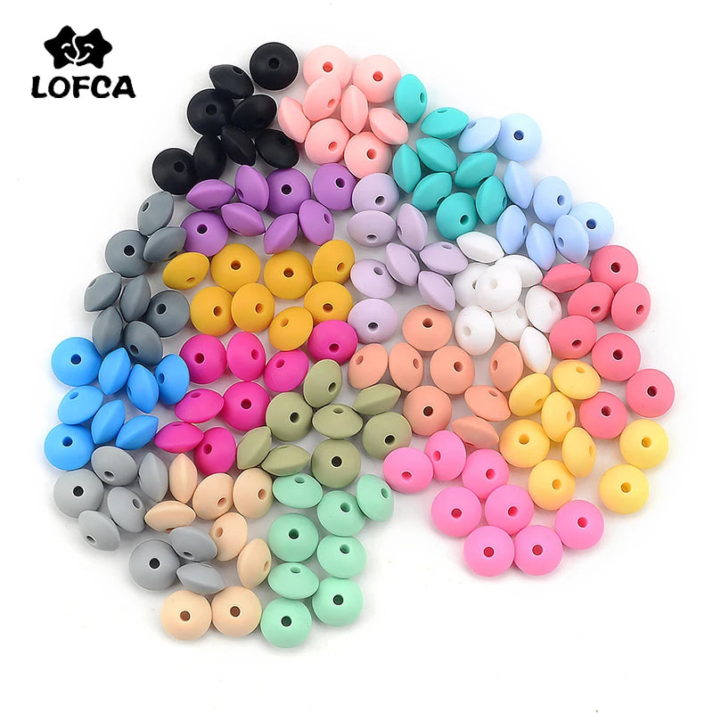 12mm Food-Grade Silicone Beads for DIY Jewelry and Crafts