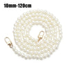 A strand of small, round white pearls used as a chain strap for bags or purses.