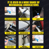 A collection of blue lubricant grease used for various mechanical applications like window strips, door handles, limiters, an