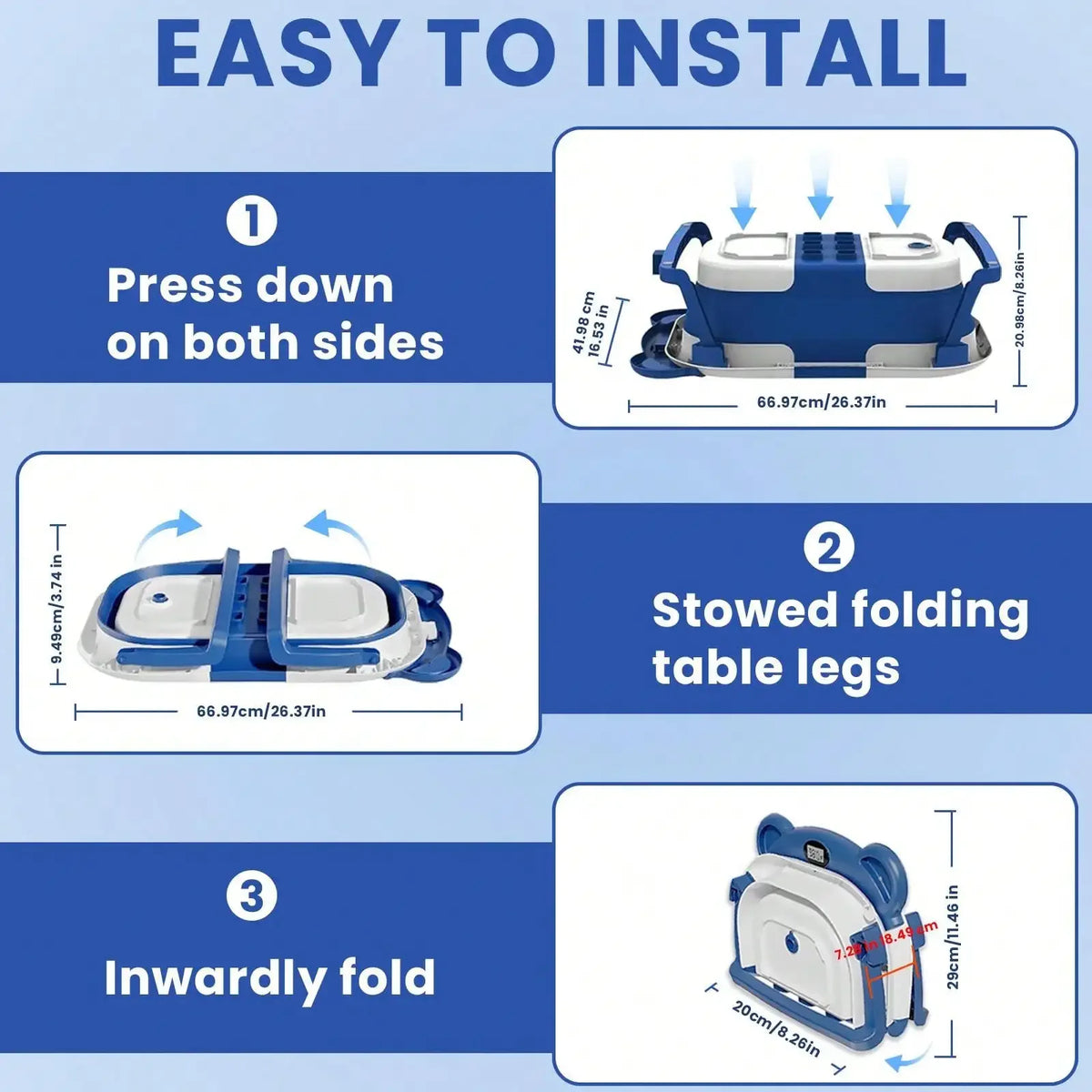 Collapsible Baby Bathtub with Thermometer and Floating Cushion