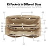 Felt Purse Organizer Insert with Zipper Compartment