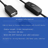 USB 2.0 Extension Cable with On/Off Switch and LED Indicator