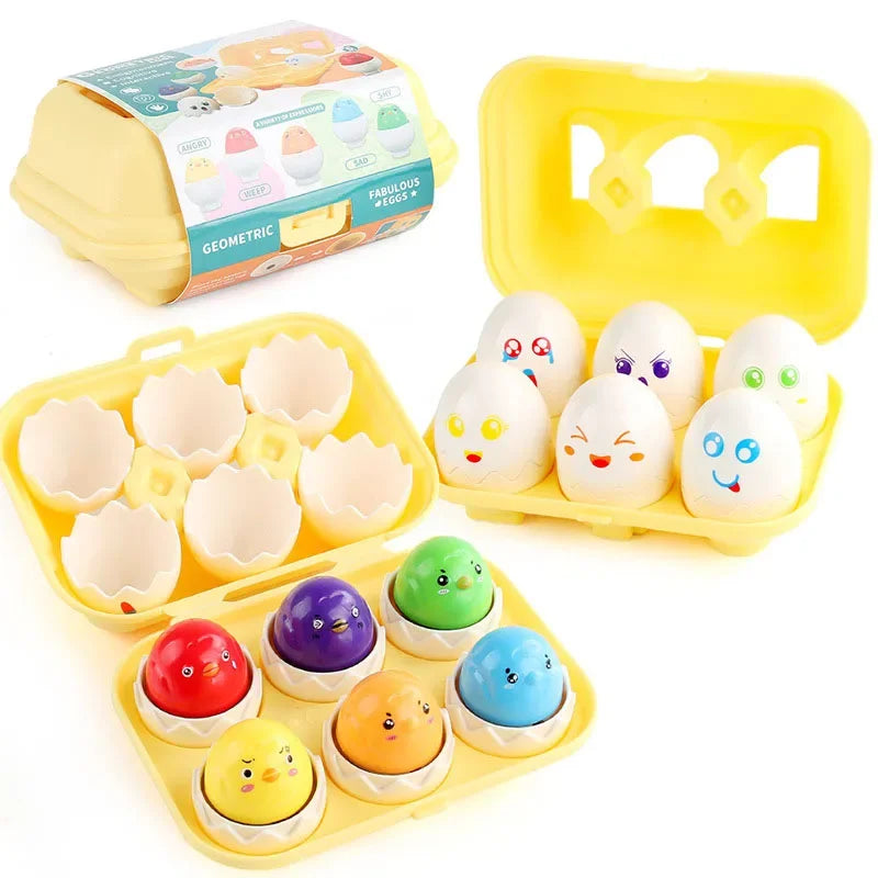 Montessori Shape-Matching Egg Puzzle Set for Toddlers
