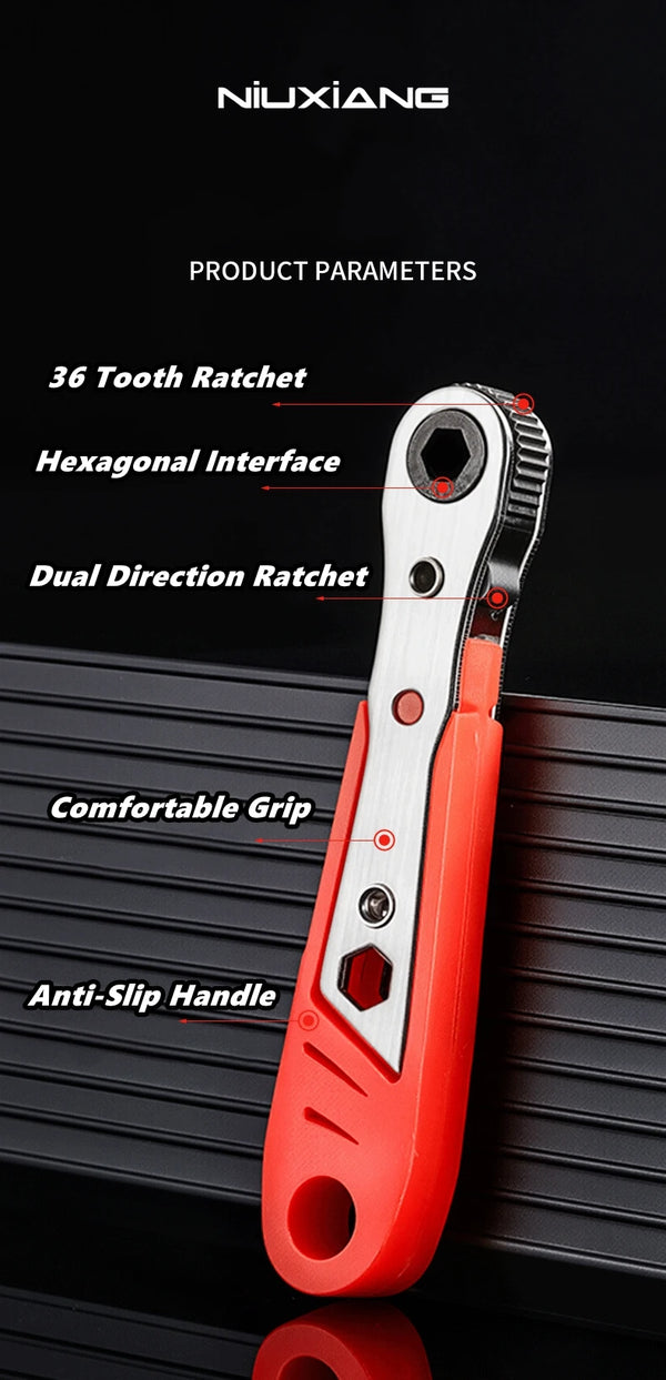 Compact 90-Degree Ratcheting Screwdriver Set with Bit Kit