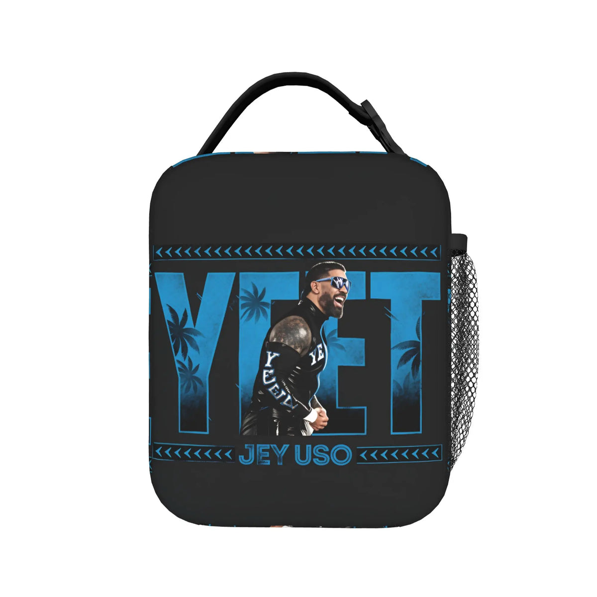 Vintage Wrestling Print Insulated Lunch Tote Bag