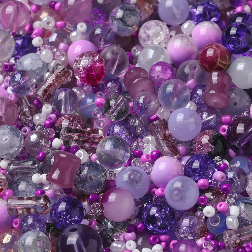 50g Colorful Glass Mix Beads for Jewelry Making