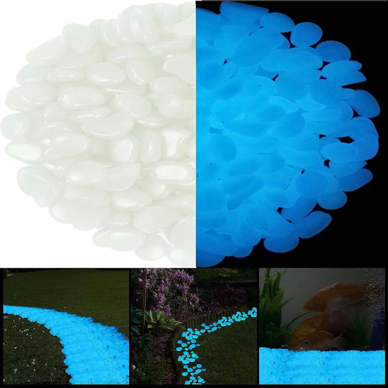 Glow-in-the-Dark Resin Pebbles for Garden & Home Decor