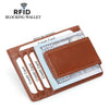 Slim RFID-Blocking Leather Wallet with Money Clip